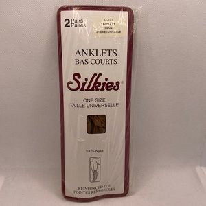 Silkies Anklets 2 Pairs Beige One Size 100% Nylon